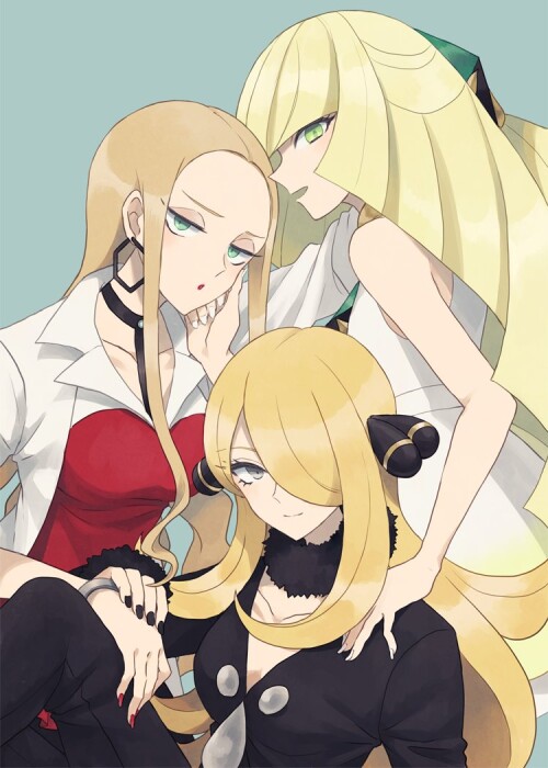 cynthia lusamine and oleana pokemon and 3 more drawn by rinka rinka0912 563bc38fa0addef018f10d8b3b2