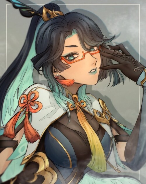  cloud retainer and xianyun genshin impact drawn by kaikami sample 9a4857f93ed3b184c752e8f2fec15ae0