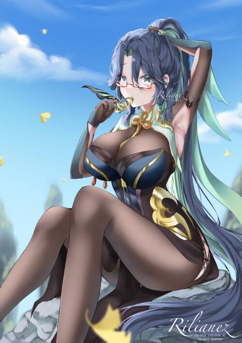  cloud retainer and xianyun genshin impact drawn by rilianez sample 6ab6619d766efd41685c8890d3d836f1
