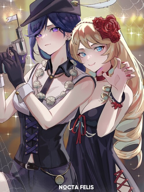  clorinde and navia genshin impact drawn by nocta felis sample 338ac417676b2d4ac056ef5f604c9f71