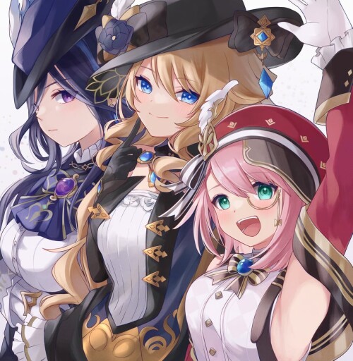  clorinde navia and charlotte genshin impact drawn by engasaki sakura sample cefdb06423ee0cfe9c7632a