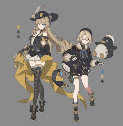  navia freminet and pers genshin impact drawn by papajay jennygin2 sample 9e7ea29a18f3dbdbf1c9a63f90