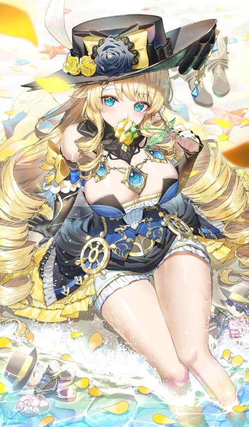  navia silver and melus genshin impact drawn by kiramarukou c885a61cc7d5a096946bfe800411a195