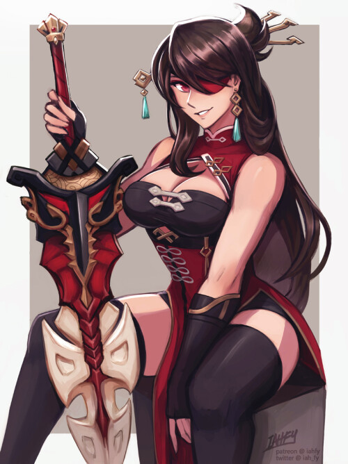  beidou genshin impact drawn by iahfy 0b2b0dfeccd03efad7cd6f80ec3cdea9