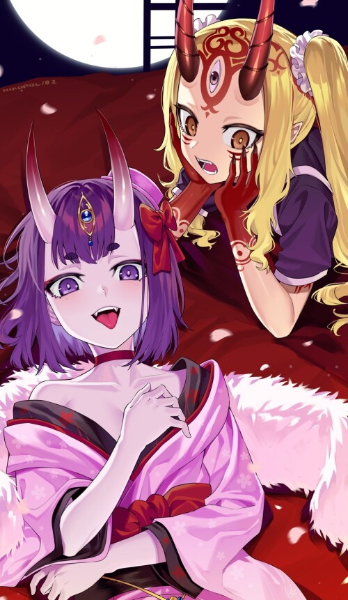  shuten douji and ibaraki douji fate and 1 more drawn by makise minami sample 3935d42e90ea7a9944fb45