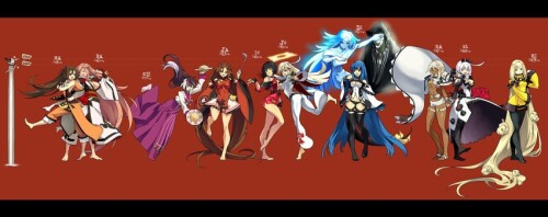  dizzy ramlethal valentine millia rage may baiken and 6 more guilty gear and 1 more drawn by jako to