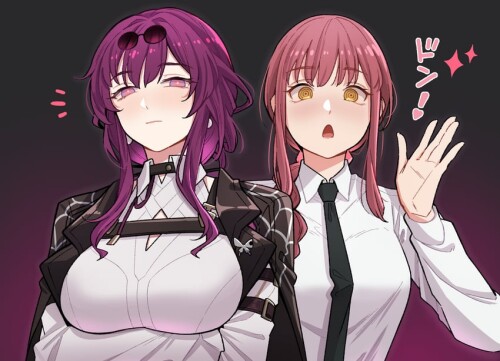  makima and kafka honkai and 2 more drawn by nuebunny sample 5d2559e8d096b99f09c9812619710b7c