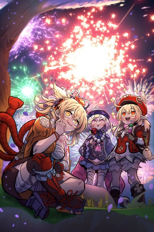  klee yoimiya qiqi and dodoco genshin impact drawn by layer layer illust sample 32f62d6713e5a0c35947