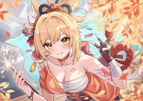  yoimiya genshin impact drawn by saylamars sample fafe25a26b174fae5397a8c481e25c37