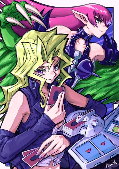  kujaku mai and harpie lady yu gi oh drawn by rooru kyaabetsu sample 49c452e44d58ec9c58e6a25b9d33fee