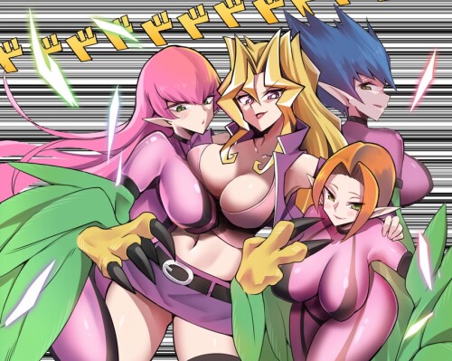  kujaku mai harpie lady harpie lady 1 harpie lady 2 harpie lady 3 and 1 more yu gi oh drawn by ditie