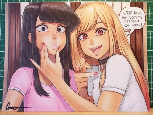  kitagawa marin and komi shouko sono bisque doll wa koi wo suru and 1 more drawn by omar dogan sampl