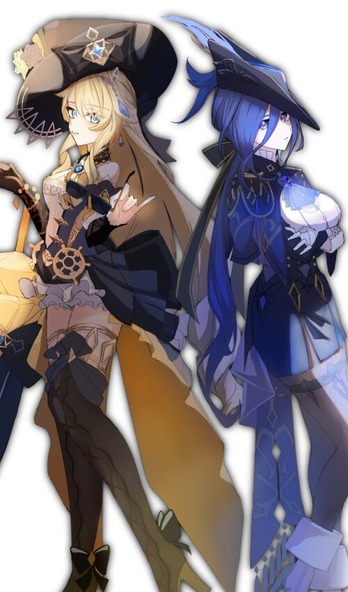  navia and clorinde genshin impact drawn by hzulip sample b66dc0d45ba09018e8e0ef18c00d2319
