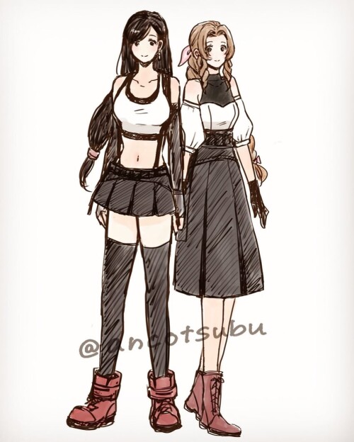  tifa lockhart and aerith gainsborough final fantasy and 2 more drawn by ancotsubu sample f218fd4cf9