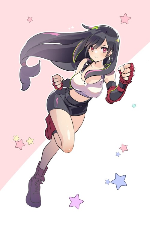  tifa lockhart final fantasy and 1 more drawn by shoji sakura sample 4ed75eb799691311e95a82f48224df2