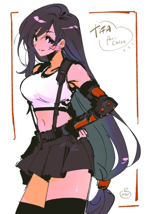  tifa lockhart final fantasy and 1 more drawn by mu meatfriedsteak sample e5fc45c423ba027a14222d7213