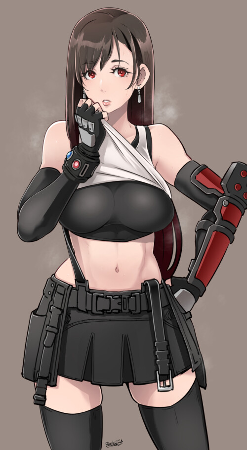 tifa lockhart final fantasy and 2 more drawn by butcha u 993919904802107dde7bfa4f697f7553