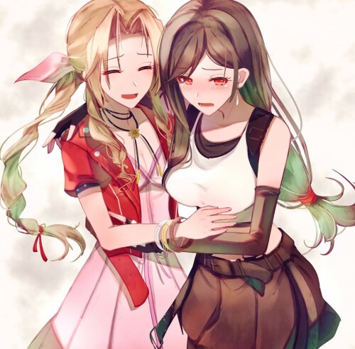  tifa lockhart and aerith gainsborough final fantasy and 2 more drawn by mirrorclew sample 7a9888e4d