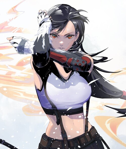 tifa lockhart final fantasy and 2 more drawn by cofffee c9c90edca9c665046aae32c933a9f51f
