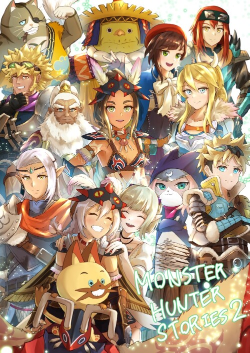  rathalos kayna ayuria ena tsukino and 5 more monster hunter and 2 more drawn by anzo anzu elichi092