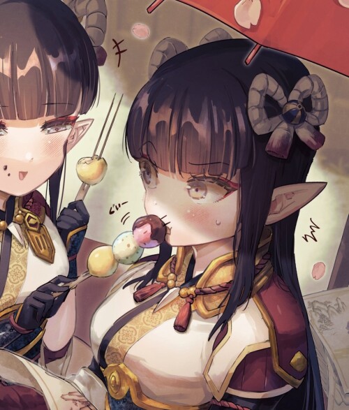 hinoa and minoto monster hunter and 1 more drawn by korokoro daigorou sample d3f03e84cd7ccb1540bfd6