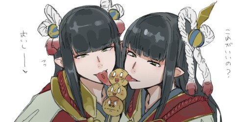  hinoa and minoto monster hunter and 1 more drawn by ettone sample 2dd67f4a090d32f929857878cec06b42