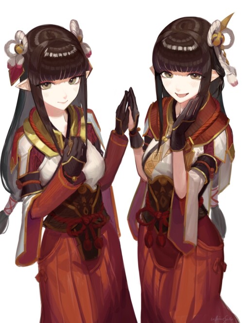  hinoa and minoto monster hunter and 1 more drawn by ukimesato sample b8c5da8d1409941c2ebdf4ca08c0fe