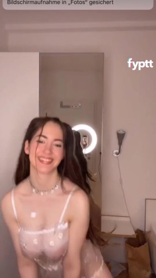 Big and beautiful TikTok challenge boobs behind sexy erotic see through lingerie 480p v6