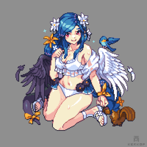  dizzy and queen dizzy guilty gear and 1 more drawn by kerkopia 346fa364027204660c9830e6788c27e0