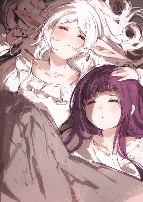  frieren and fern sousou no frieren drawn by moku muooku sample a758e7ba7ff62968aa1360a148b8df4b