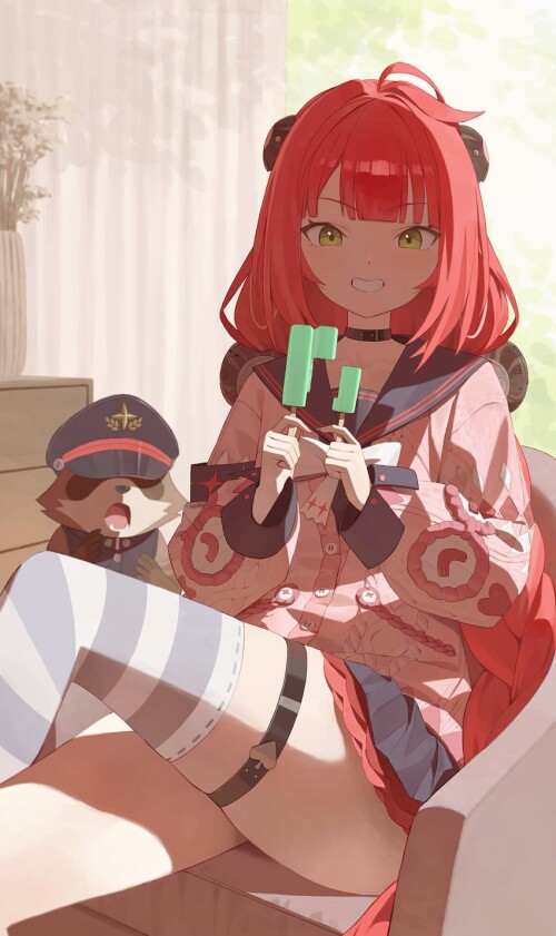  ukinami yuzuha and kama zenless zone zero drawn by cro user znms5733 sample b87abffcb29b987a0d7ec50