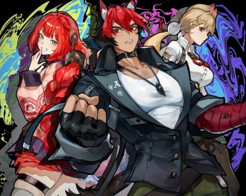  ukinami yuzuha alice thymefield and komano manato zenless zone zero drawn by shiraki y aira srk sam