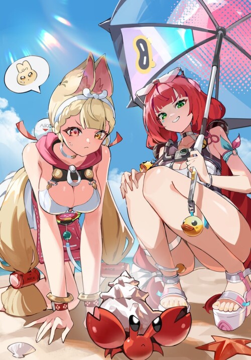  ukinami yuzuha and alice thymefield zenless zone zero drawn by ppangchil sample 402f1639d5c8230080a