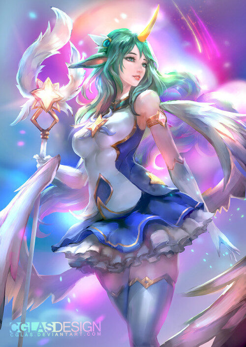  soraka and star guardian soraka league of legends drawn by cglas beb1dab145ee033975a79058920ac7cc