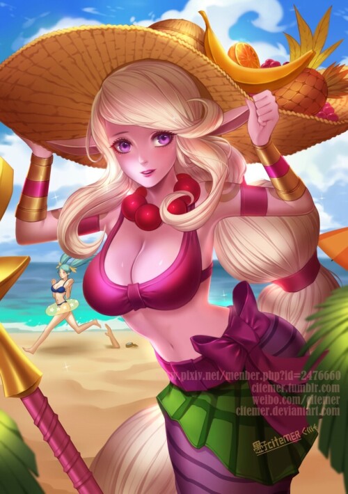  sona soraka ezreal and order of the banana soraka league of legends drawn by citemer sample a14414e