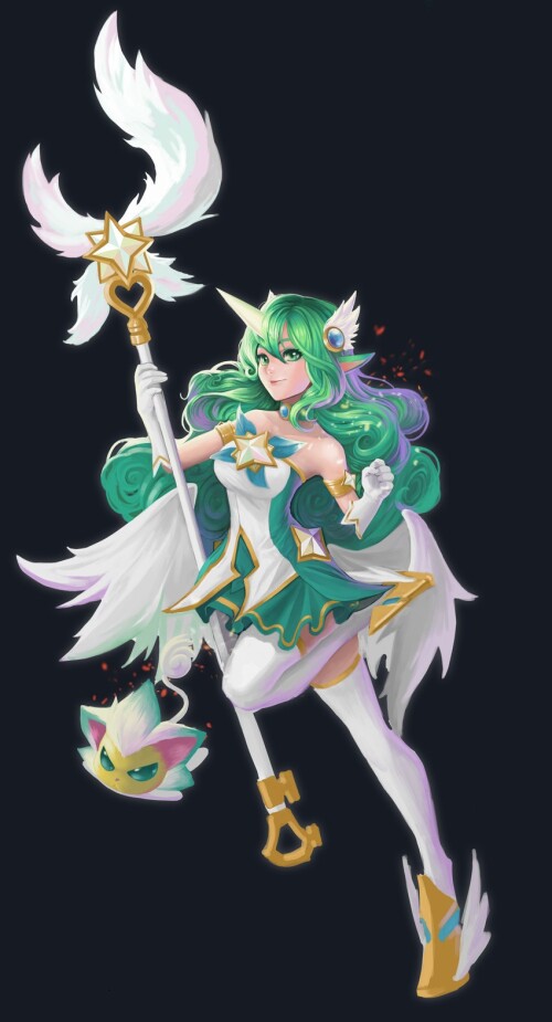  soraka star guardian soraka and shisa league of legends drawn by yuudokou shounen sample 1608400eb0