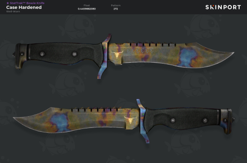 example of oil slick like blade "case hardened bowie knife csgo"