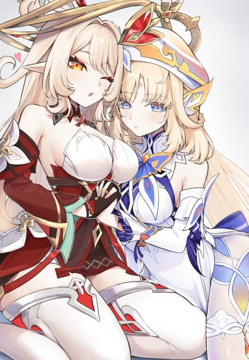  alice and nicole reeyn genshin impact drawn by ura hamburg oniku sample 50ea5c0c8136c73e431d3f1614f
