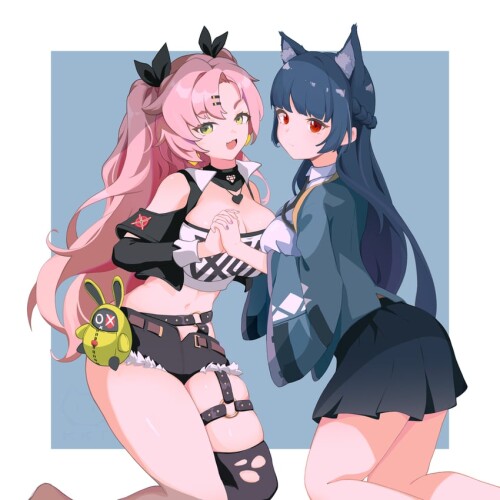  nicole demara bangboo and hoshimi miyabi zenless zone zero drawn by kuangkuangti sample 78167353f65