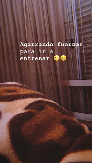 Agarrando fuerzas para ir a entrenar 