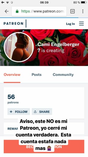 Aviso, este NO es mi Patreon, yo cerr mi cuenta verdadera.  Esta cuenta estafa nada mas 