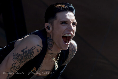 SACRAMENTO, 14 October 2018: Black Veil Brides, performing at Aftershock Festival, Sacramento, California