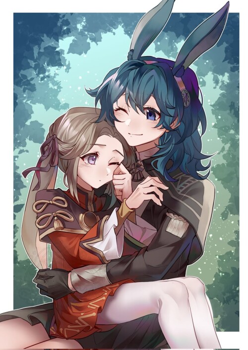 byleth byleth and edelgard von hresvelg fire emblem and 1 more drawn by moyibzs sample 414f8e48cc13