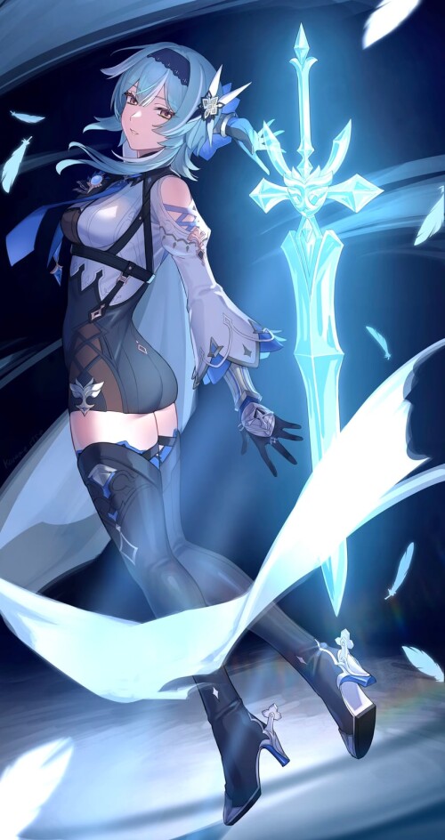 eula genshin impact drawn by karame rise sample 5c7a2772c5320a361403c04dffb7ae10