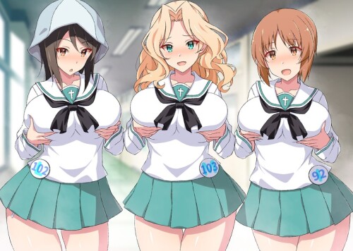  nishizumi miho kay and mika girls und panzer drawn by nakamura yukitoshi sample c6b3d07001a11037b57