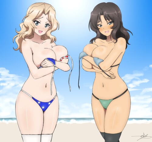  kay and el girls und panzer drawn by bukkuri sample 6f622071a78dced335336154ea107454