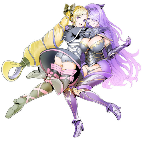  camilla and elise fire emblem and 2 more drawn by yyillust sample fcc64a0bc7391e3d5b445afe4c2817b1