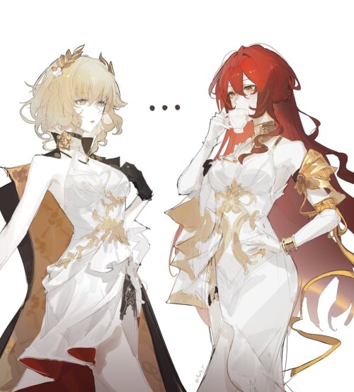  himeko and aglaea honkai and 1 more drawn by rente gu sample 290eb0f5cb2692450211aaca506be6ae