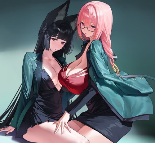  hoshimi miyabi and tsukishiro yanagi zenless zone zero drawn by kan qianhuilan sample 52744b0fd0464