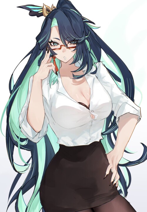  xianyun genshin impact drawn by inishie no tanaka sample 03f5b341eb06bfa0968471af0c954d02